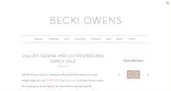 Desktop Screenshot of beckiowens.com